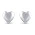 Solid Disk Plain Heart Love Stud Earrings silver jewelry primeandpure