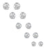 Bezel Set Round Cut Stud Earrings in 925 Sterling Silver