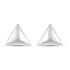 Solid Disk Plain Triangle Stud Earrings silver925 jewelry primeandpure