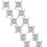 Princess Cut Stud Earrings in 925 Sterling Silver - Prime and Pure