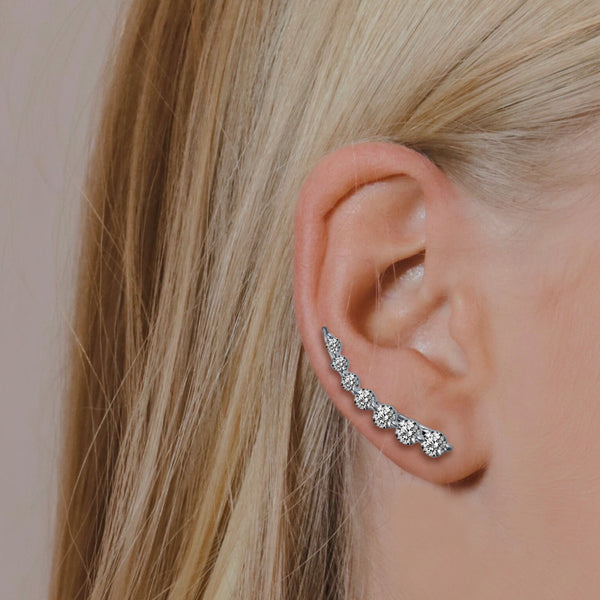 Prime and Pure Shiny Ear Jacket Climber Earrings Crawler