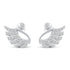 Swan Pave Stud Earrings in 925 Sterling Silver primeandpure