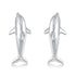 Mini Dolphin Love and Peace Lucky Charm Stud Earrings in 925 Sterling Silver jewelry primeandpure