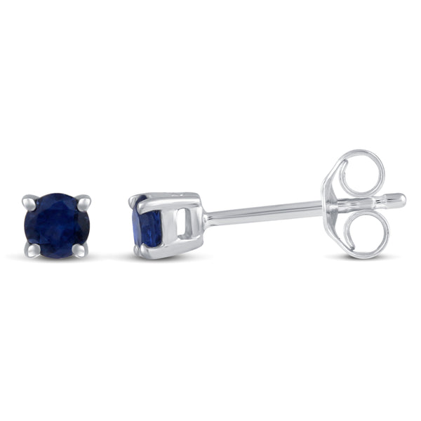 Synthetic  Sapphire Stud Earrings in 925 Sterling Silver - Prime and Pure