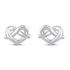 Heart Knot Swirl Pretzel Bow Stud Earrings in 925 Sterling Silver primeandpure jewelry