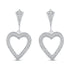 Open Love Heart Sparkling Dangle Earrings in 925 Sterling Silver primeandpure jewelry