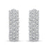 Pave Hoop Earrings Huggies in 925 Sterling Silver