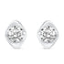 Floating Single Stone Petite Fleur Flower Petal Earrings in 925 Sterling Silver (Select Design)