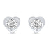 Floating Single Stone Petite Fleur Flower Petal Earrings in 925 Sterling Silver (Select Design)