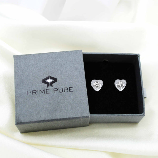 Floating Single Stone Petite Fleur Flower Petal Earrings in 925 Sterling Silver (Select Design)