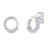 1/6 Cttw Forever Circle Pave Ring Studs Earrings in 925 Sterling Silver