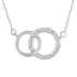 Prime and Pure 1/10 ctw CZ Circle Pendant Necklace set in 925 Sterling Silver