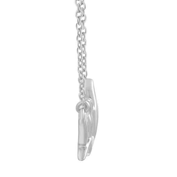 Tiny Lotus Charm Necklace Pendant in 925 Sterling Silver - Prime and Pure