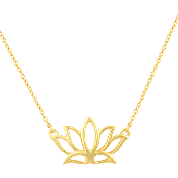 lotus necklace pendant jewelry primeandpure newyork nyc