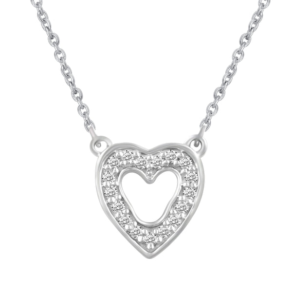 Open Heart Love Necklace Pendant silver925 jewelry primeandpure