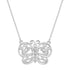 Open Butterfly Filigree Lace Necklace Pendant in 925 Sterling Silver - Prime and Pure