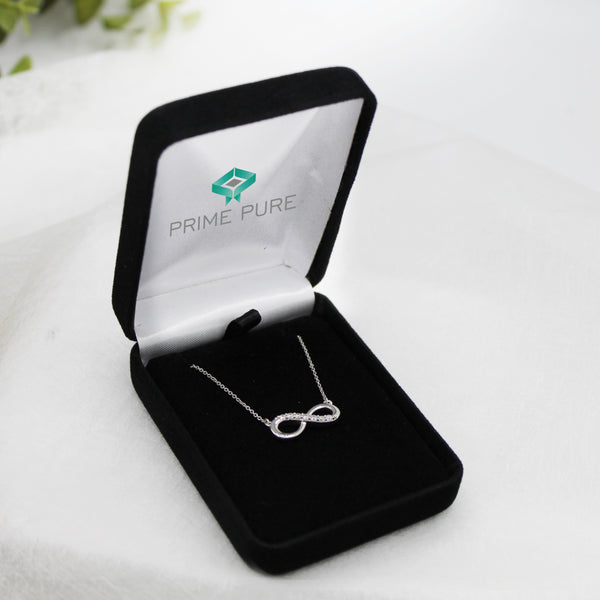 Infinity Forever Love Necklace Pendant in 925 Sterling Silver - Prime and Pure