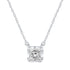 1/2 Cttw CZ Princess Cut Petite Pendant Necklace set in 925 Sterling Silver