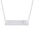 1/3 Cttw CZ Stone Accent Bar Pendant Necklace set in 925 Sterling Silver