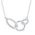 1/3 Cttw CZ Stone Accent Infinity Pendant Necklace set in 925 Sterling Silver