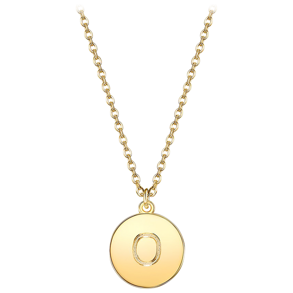 Prime and Pure Initial Pendant Necklace set in Yellow Gold Tone