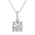 Prime and Pure 1/2ctw CZ Round Pendant Necklace set in 925 Sterling Silver