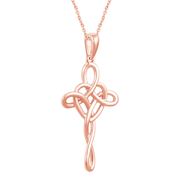 Love Knot Cross Infinity Heart Necklace Pendant  primeandpure