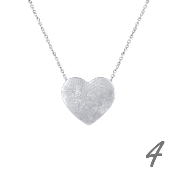 Heart Necklace Pendant in 925 Sterling Silver - Prime and Pure