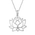 Open Lotus Flower Charm Necklace Pendant sterlingsilver925 jewelry primeandpure