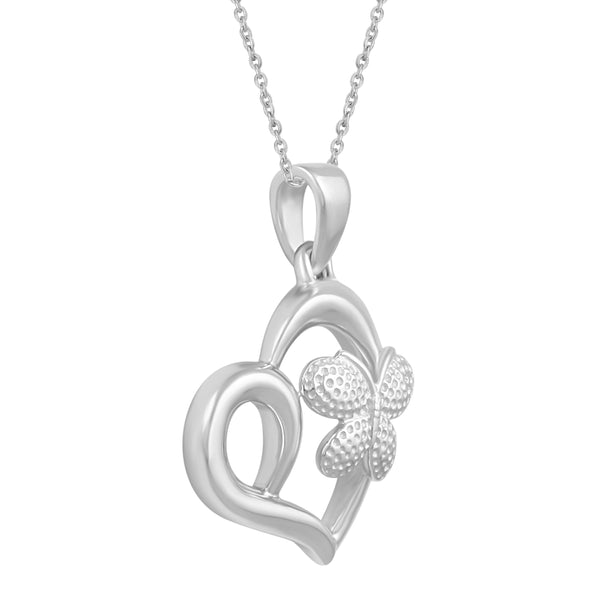 Open Heart Butterfly Necklace Pendant  sterlingsilver925 jewelry primeandpure