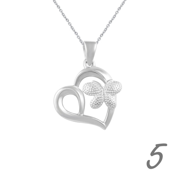 Heart Necklace Pendant in 925 Sterling Silver - Prime and Pure