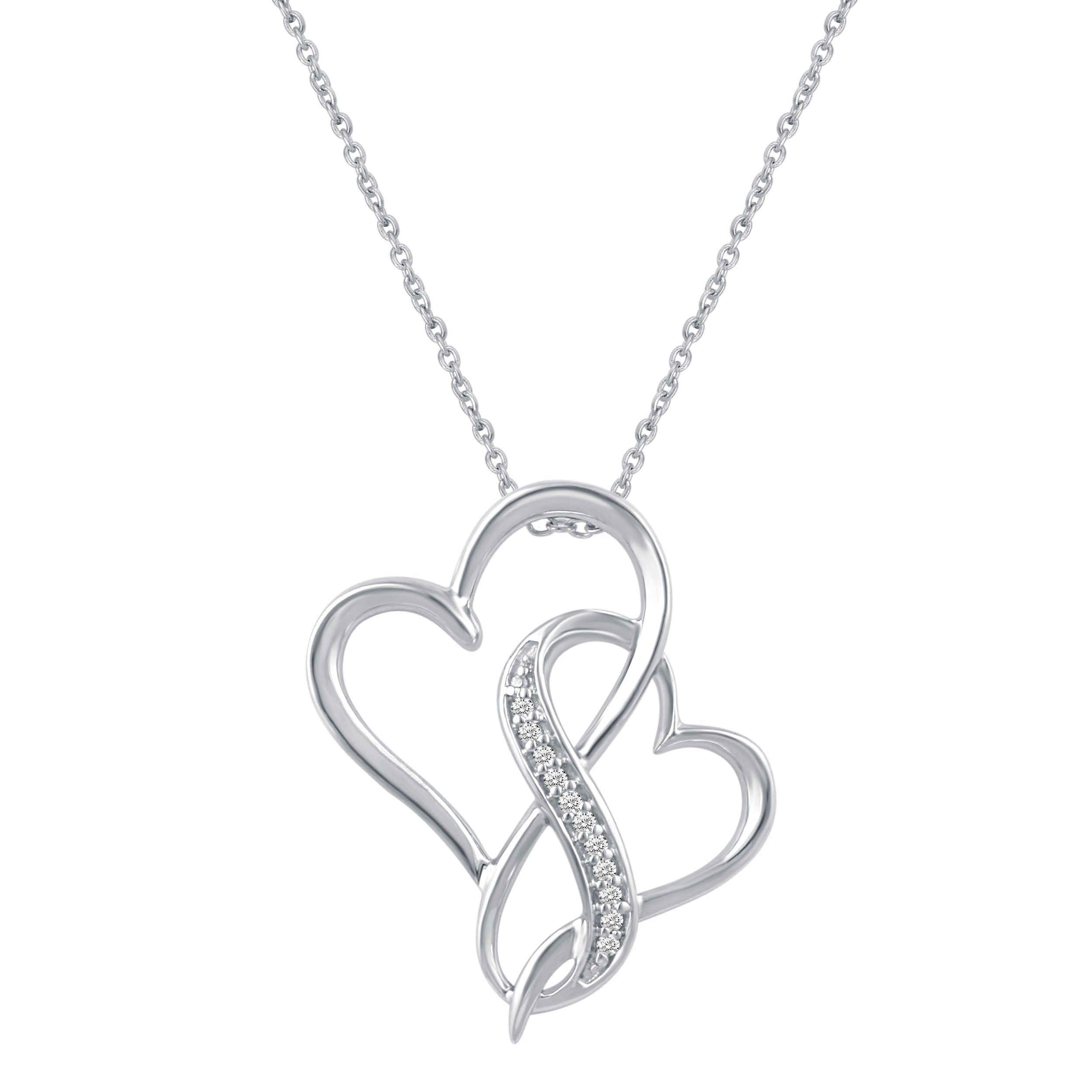 Entwined Heart Necklace By Bish Bosh Becca | notonthehighstreet.com