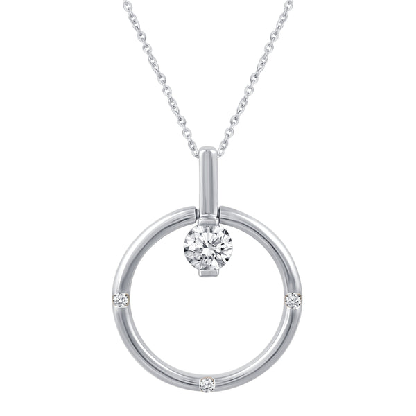 Open Circle Ring Necklace Pendant sterlingsilver jewelry primeandpure