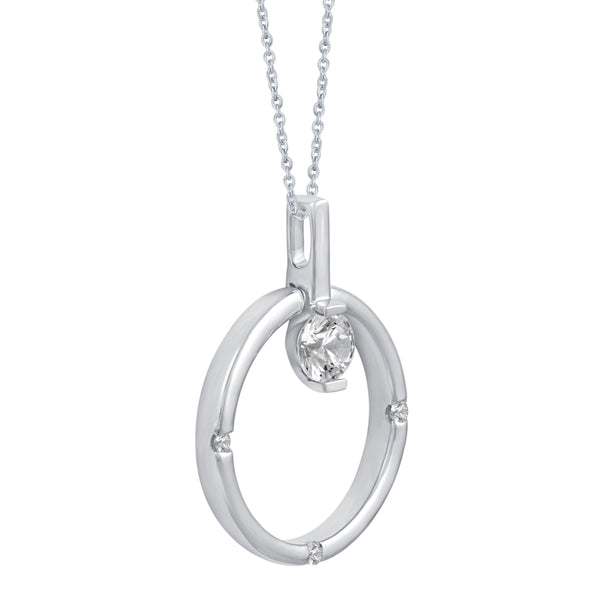 Open Circle Ring Necklace Pendant sterlingsilver jewelry primeandpure