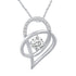 Heart Teardrop Floating Necklace Pendant  silver925 primeandpure