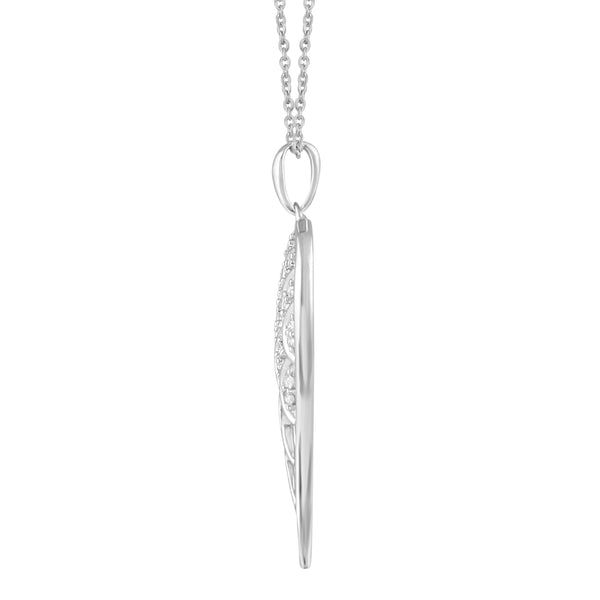 Angel Wing Feather Charm Necklace Pendant in 925 Sterling Silver - Prime and Pure