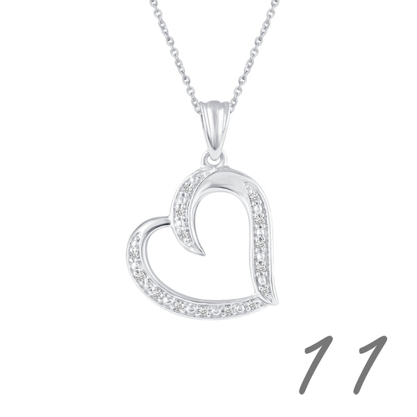 Heart Necklace Pendant in 925 Sterling Silver - Prime and Pure