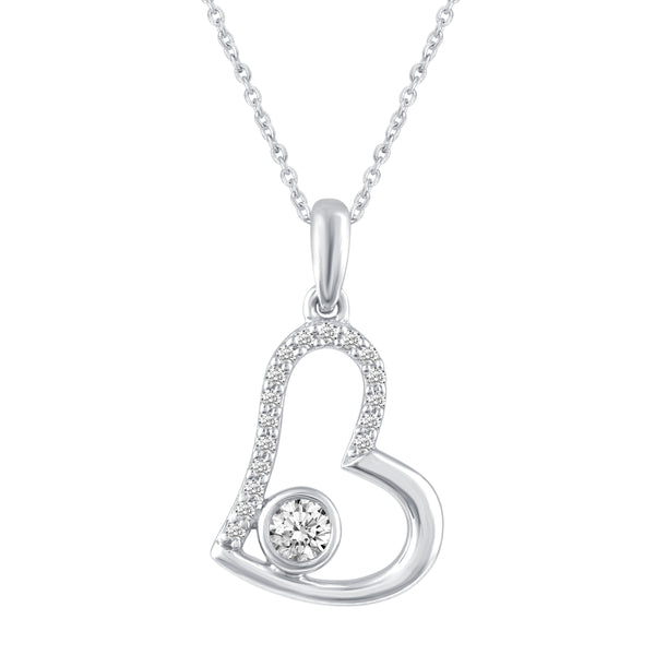 Open Heart Forever Love Charm Necklace Pendant  silver925 primeandpure