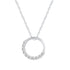 1/10 Cttw CZ Forever Circle Pave Ring Pendant Necklace set in 925 Sterling Silver Yellow Gold