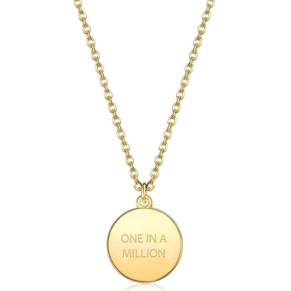 Prime and Pure Initial Pendant Necklace set in Yellow Gold Tone