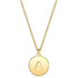 Prime and Pure Initial Pendant Necklace set in Yellow Gold Tone