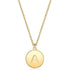 Initial Pendant Necklace set in Yellow Gold Tone