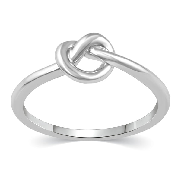 Love Knot Simple Plain Ring in 925 Sterling Silver jewelry primeandpure