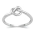 Love Knot Simple Plain Ring in 925 Sterling Silver jewelry primeandpure