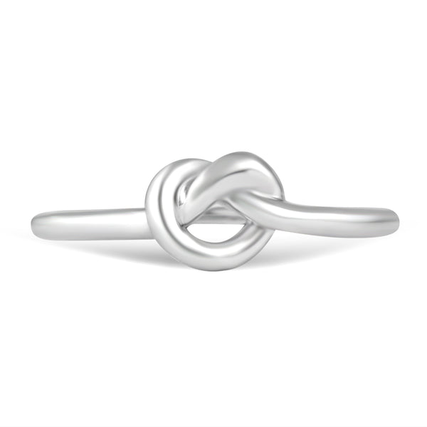 Love Knot Simple Plain Ring in 925 Sterling Silver jewelry primeandpure