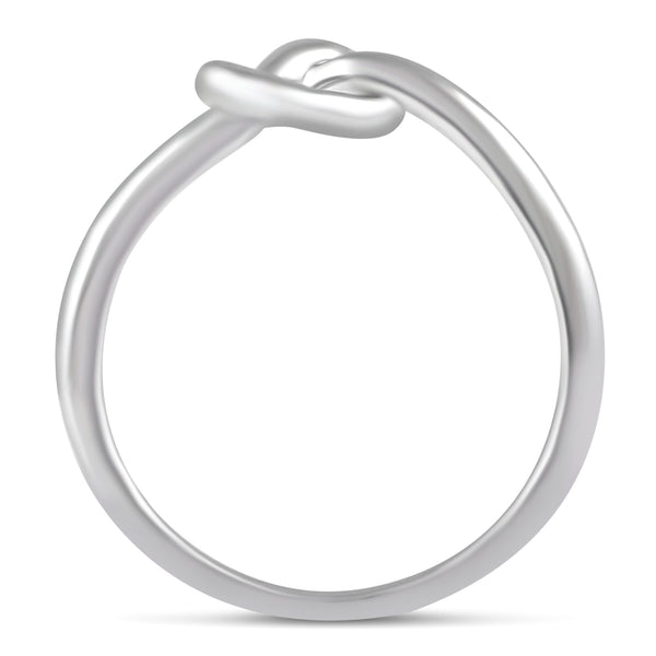 Love Knot Simple Plain Ring in 925 Sterling Silver - Prime and Pure