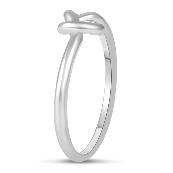 Love Knot Simple Plain Ring in 925 Sterling Silver - Prime and Pure