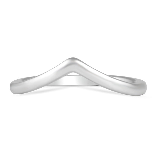 Chevron Simple Plain Ring in 925 Sterling Silver jewelry primeandpure