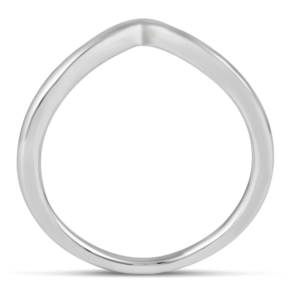 Chevron Simple Plain Ring in 925 Sterling Silver - Prime and Pure