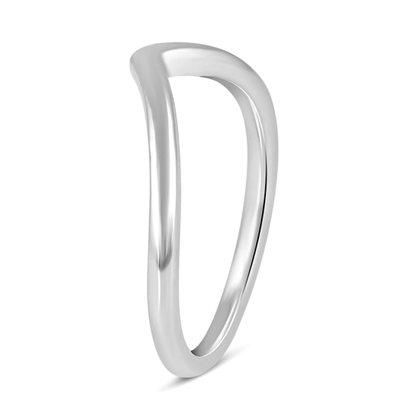 Chevron Simple Plain Ring in 925 Sterling Silver - Prime and Pure